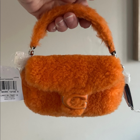 Coach x Lil Nas Micro Mini Tabby 12 Orange Shearling Bag NWT SOLDOUT EVERYWHERE - Picture 11 of 11